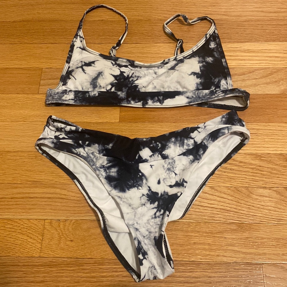 Black and white bikini